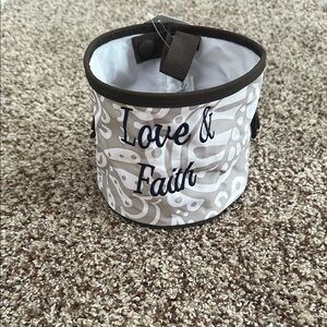 Thirty-One Tan and White Mini Bag